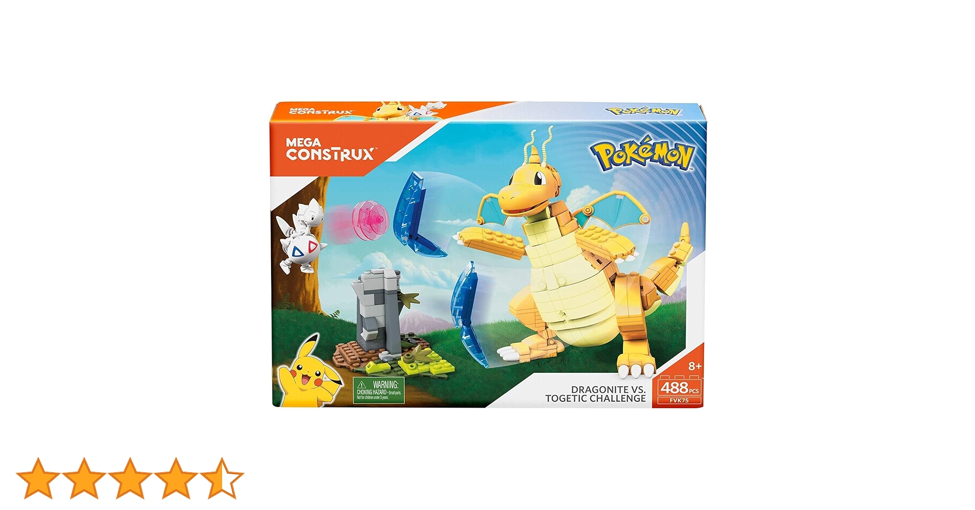 マテル　メガコンストラックス　ポケモン　カイリューvsトゲチック Amazon.co.jp: メガコンストラックス ポケモン カイリュー vs